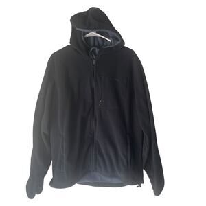 L.L.‎ Bean Men's Size Large Blue Fleece Full Zip Outdoor Sweater